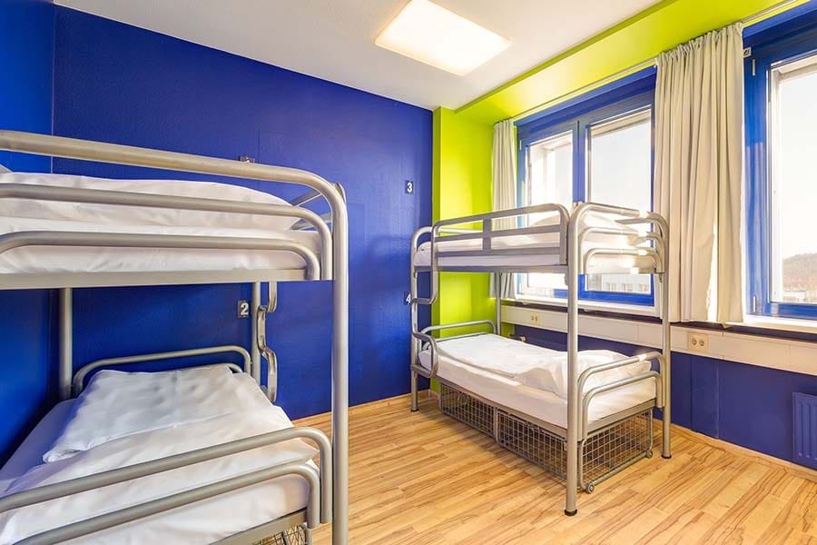 Bed in 4-bed Dorm – Shared Bathrooms